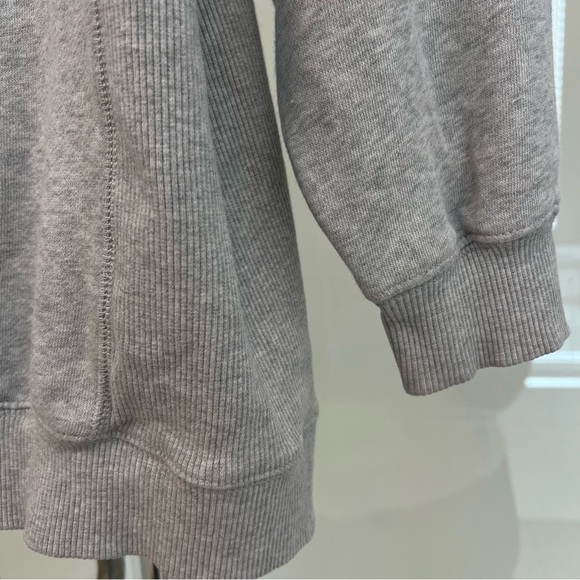 Aerie Oversized pullover hoodie, grey, cotton, back graphic, size M - Picture 7 of 13